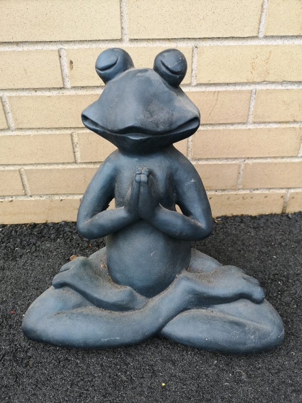 Meditating Frog Garden Ornament - Plastic