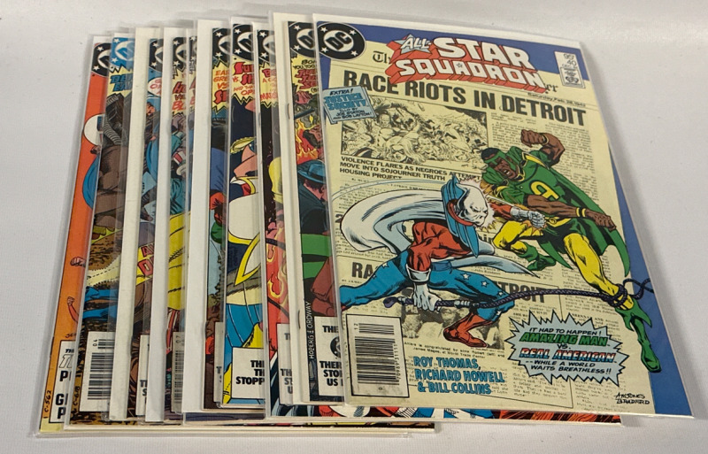 10 Vintage DC Comics All-Star Squadron Bronze Age Issues #31, 32, 33, 35, 35, 36, 37, 38, 39 & 40