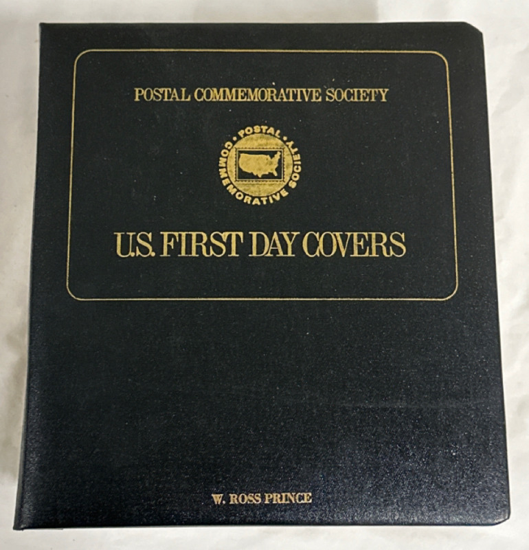 Vintage 1973 Postal Commemorative Society U.S. First Day Covers Stamp & Envelope Album