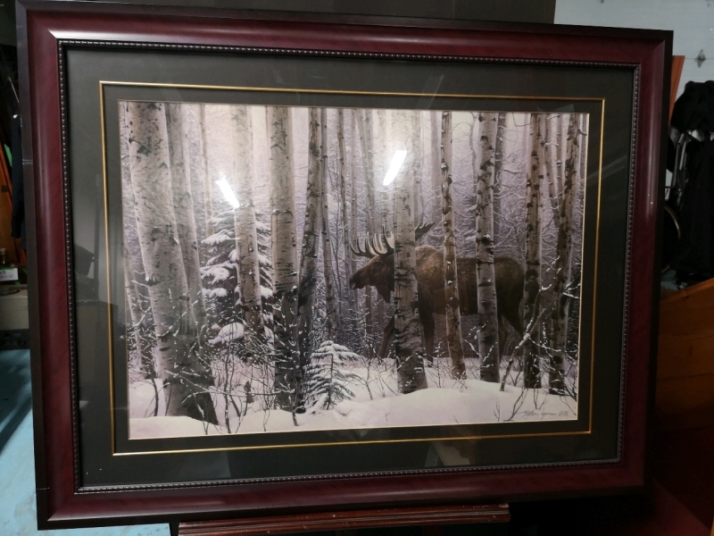 Large Vintage 1988 Framed Print - Signed by Artist