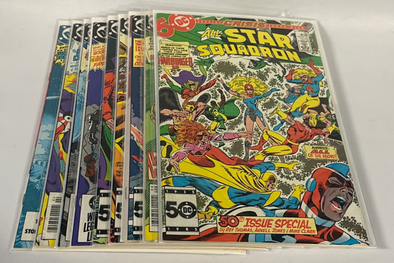 9 Vintage DC Comics All-Star Squadron Bronze Age Issues #41, 42, 43, 44, 45, 46, 48, 49 & 50