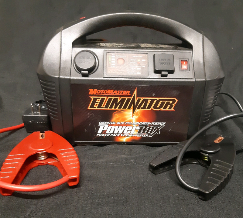 Moto Master Eliminator Power Box Power Pack With Inverter Battery Charger * Tested For Power