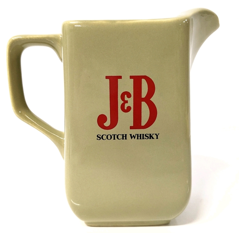Vintage J&B Scotch Whiskey Ceramic Pub Jug by Wade PDM England | 6.25" Tall (Red Stamp)