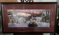 Vintage Framed Signed Print - Let it Snow by William Breedon