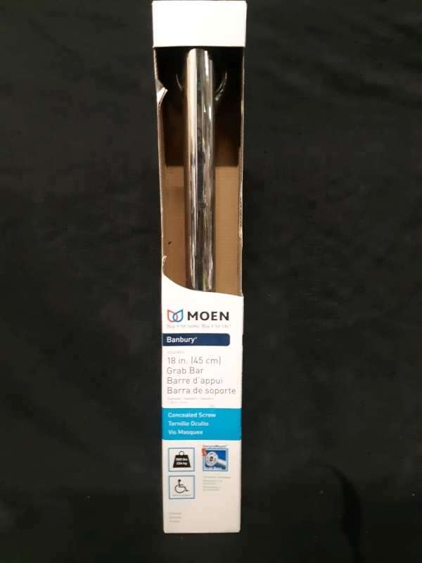 Moen Banbury 18" Grab Bar For Elderly / Disabled Persons 500 LBs Capacity 1.25" in Diameter