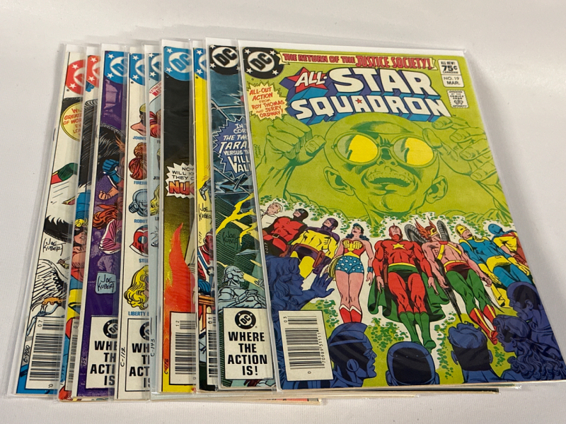 9 Vintage DC Comics All-Star Squadron Bronze Age Issues #11, 12, 13, 14, 15, 16, 17, 18 & 19 ( 11-19 )