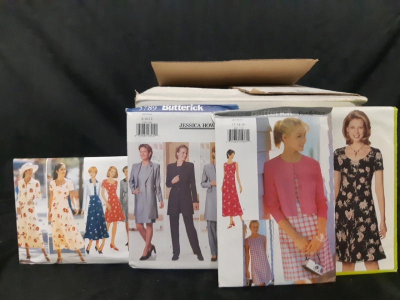 Box of 20+ Vintage Clothing Patterns For Adults