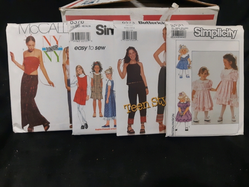 Box of 20+ Vintage Clothing Patterns For Kids
