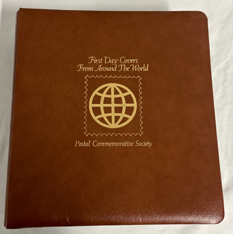 Vintage Postal Commemorative Society First Day Covers From Around The World Stamps and Envelopes Album With Over 100 First Day Covers