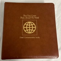 Vintage Postal Commemorative Society First Day Covers From Around The World Stamps and Envelopes Album With Over 100 First Day Covers