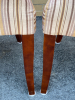 4 Dining Table Chairs Soft Brown Stripes 15&rdquo; Wood Legs - 3