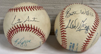 2 Vintage Signed Baseballs Appears to Possibly be BlueJays Players 4 Signatures in Total Rawlings Balls 1 Toronto 91 All-Star Game