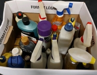Under The Kitchen Sink Supplies Some Used Some Full
