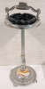 Vintage Electrolite Art Deco Marble Base / Chrome Floor Ashtray w/Lighter