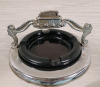 Vintage Electrolite Art Deco Marble Base / Chrome Floor Ashtray w/Lighter - 8