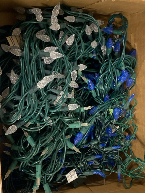 Big Lot of Blue and White LED Christmas Lights Tested