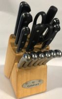 Cuisinart Knife Holder 9&rdquo;x8.5&rdquo; with 8 Cuisinart Knifes and 6 Umogi Steak Knife