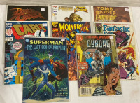 8 Assorted Comics Including Battle Chasers - Cable - Superman - Tomb Raider - Wolverine - Cyborg and Fantastic Four