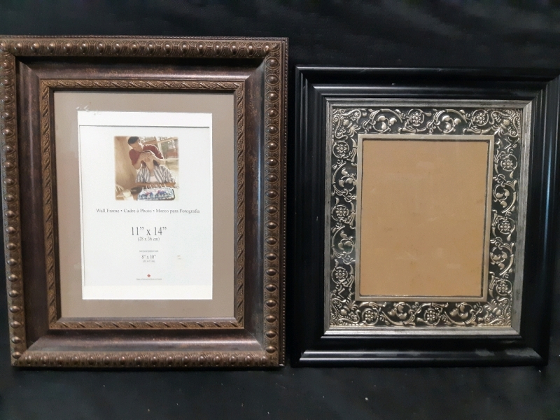 2 Ornate Picture Frames, 1 ( 20" x 16" Frame, Fits 7" x 9" picture) 1 (16" x 18" Frame, Fits 8" x 10" Picture)