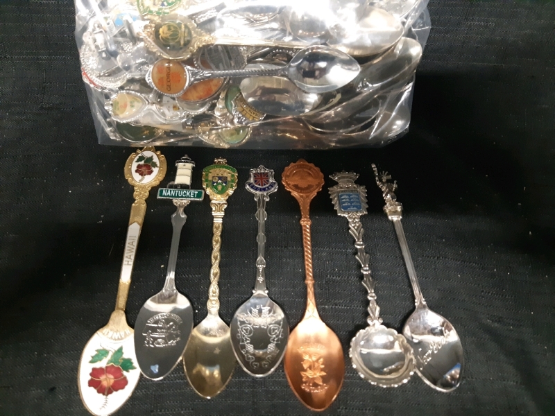 Vintage Ornate Collectable Decorative Spoons in various Shapes, Sizes and materials