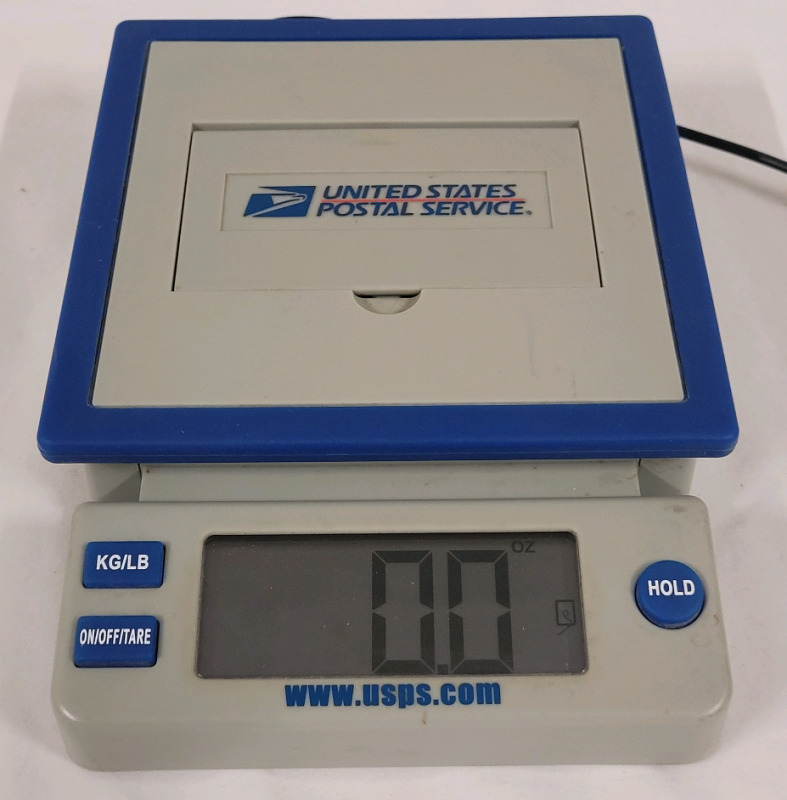 US Postal Service 3-Setting 10lb Electronic Scale . Pounds , Grams & Ounces . Tested Working
