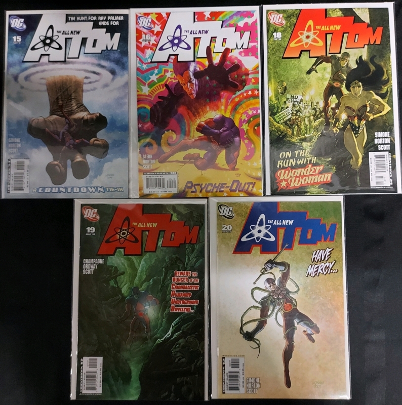 5 DC Comics The All New Atom Issues 15-16, 18-20 In Excellent Pre Owned Condition