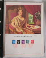 1988 - 1991 Great Britain Limited First-Day Lithographs & First-Day Issue Stamps in Binder .