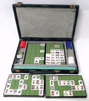 Mahjong Game in Tartan Carrying Case