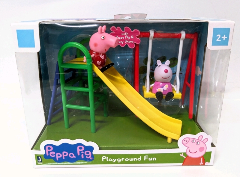 New PEPPA PIG Playground Fun Playset with Peppa Pig & Suzy Sheep