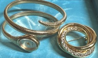 Furla Snake Watch Bracelet Amazing twist Brooch