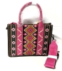 New Wrangler Ladies Southwestern Small Hot Pink Crossbody Tote Bag WG2203- 8120SHPK 10.5" x 5.5" x 8.5" w 46" Strap - 3