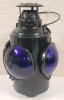 Vintage Piper Montreal C.N.R Caboose Lantern with Blue Lenses - 7