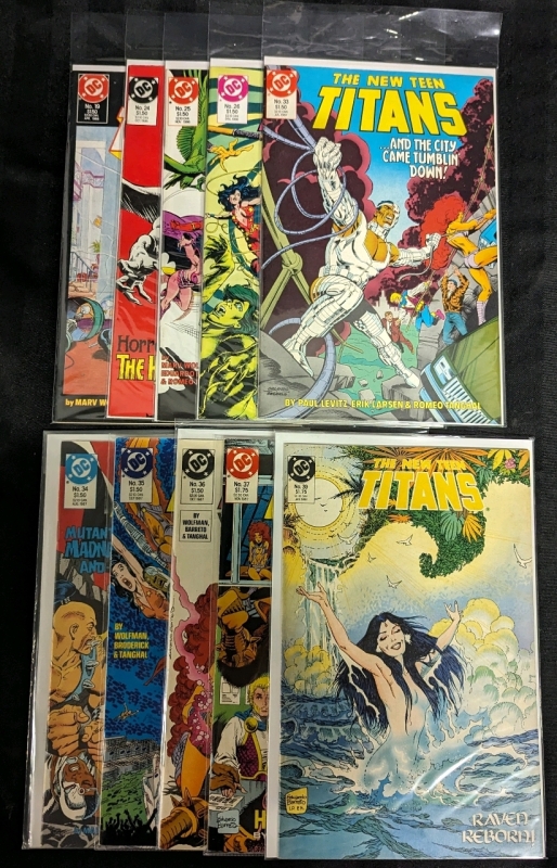 10 Vintage "The New Teen Titans" Comics. Between Issues 19-39