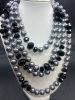 Love Silver & Black Enamel & Rhinestones Jewelry - 2