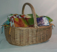 A Basket FULL of Gift Bags for Wine Bottles