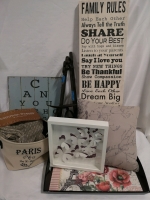 Fantastic Home Decor Lot - New Throw, Wall Art ++