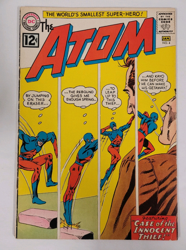 Vintage 1963 DC Comics THE ATOM #4 Forth Issue . Silver Age Comic . Bagged and boarded