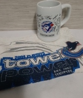 As New Toronto Blue Jay's Collector's Mug 5.25" Tall & a Vancouver Canucks Towel Power from 2014