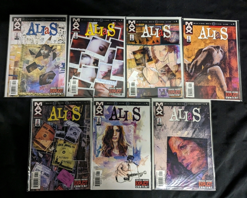 7 Marvel's Jessica Jones "Alias" Comic Books. Issues 3-9