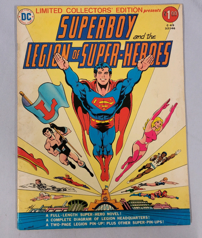 1976 DC Comics Superboy and the Legion of Super-Heros Limited Collector's Edition #C-49 Over-Size Comic