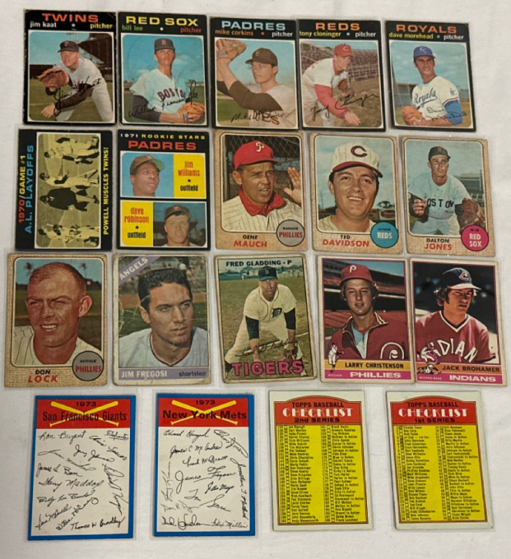 19 Vintage 1967-76 O-Pee-Chee & Topps MLB Baseball Trading Cards