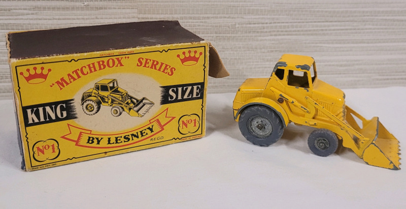 Vintage 1960s Matchbox Series King Size No.1 Frontend Loader Diecast with Original Box