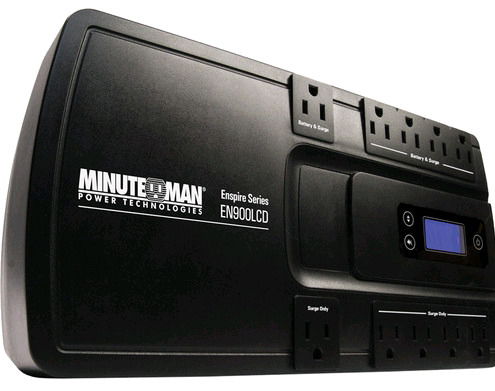 Minuteman EN900LCD EnSpire 900VA 10-Outlet Battery Backup - New