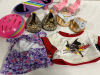 Doll Accessories Lot Including Skateboard Roller Skates Helmet Purse 2 Shirts & 2 Pairs of Shoes - 3