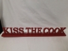 "Kiss the Cook" Wooden Standing Shelf Sign Made In China 30" Long 4" Tall 2.5" Wide