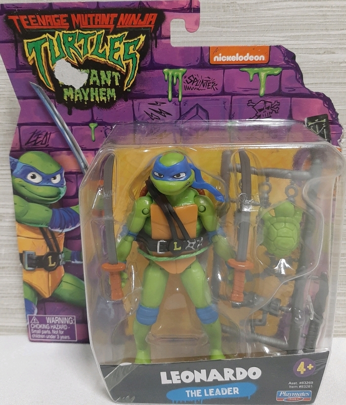 New TMNT Mutant Mayhem Leonardo the Leader by Playmates Toys