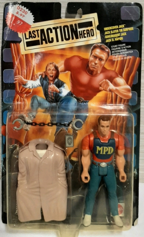 Vintage 1993 Last Action Hero Undercover Jack Slater Stunt Figure Arnold Schwarzenegger<br/>