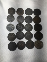Lot of 20 Canadian Large Pennies