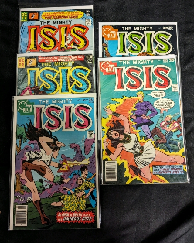 5 Vintage DC Comics Isis Comic Books. Issues 4-8. From the Silver Gae of Comics. 1977-1978