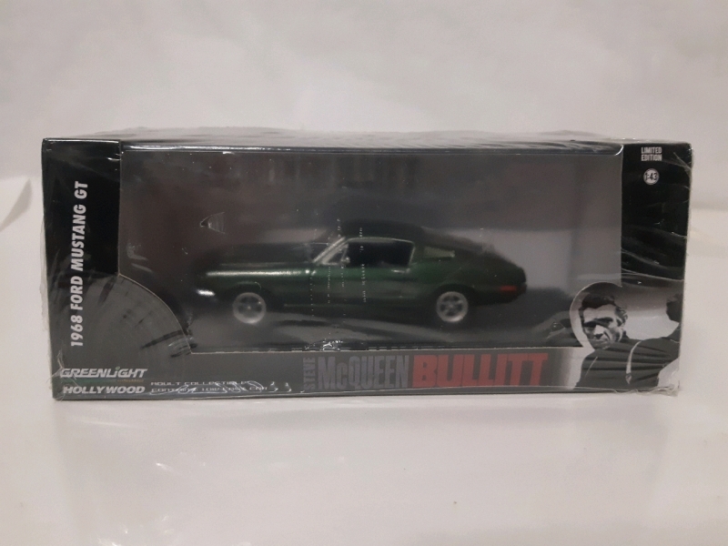 New Sealed Greenlight Collectibles Hollywood Steve McQueen Bullitt 1968 Ford Mustang GT Limited Edition 1:43 Scale